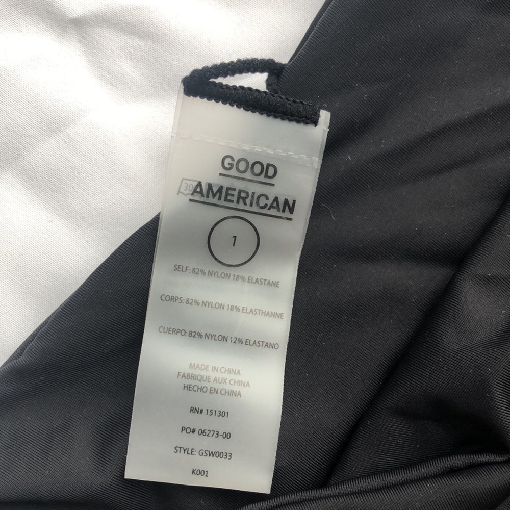 NWT Good American Classic High Waist Solid Black Bikini Bottoms Size 1 or Small - Picture 9 of 9